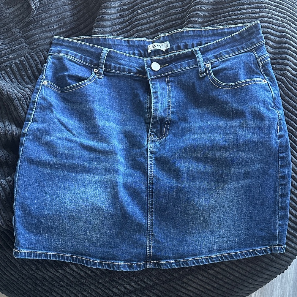 Sleek Blue Denim Mini Skirt